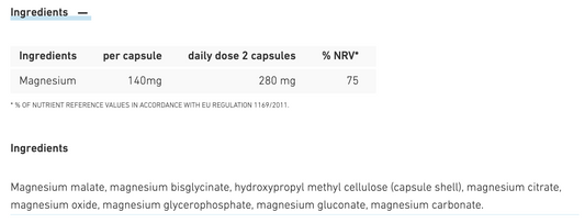 Biogena 7-Salt Magnesium 60 capsules