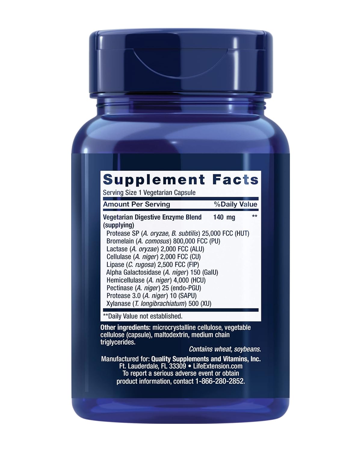 Life Extension Enhanced Super Digestive Enzymes - 60 Veg Capsules