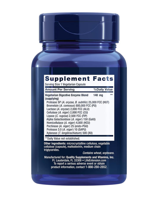 Life Extension Enhanced Super Digestive Enzymes - 60 Veg Capsules