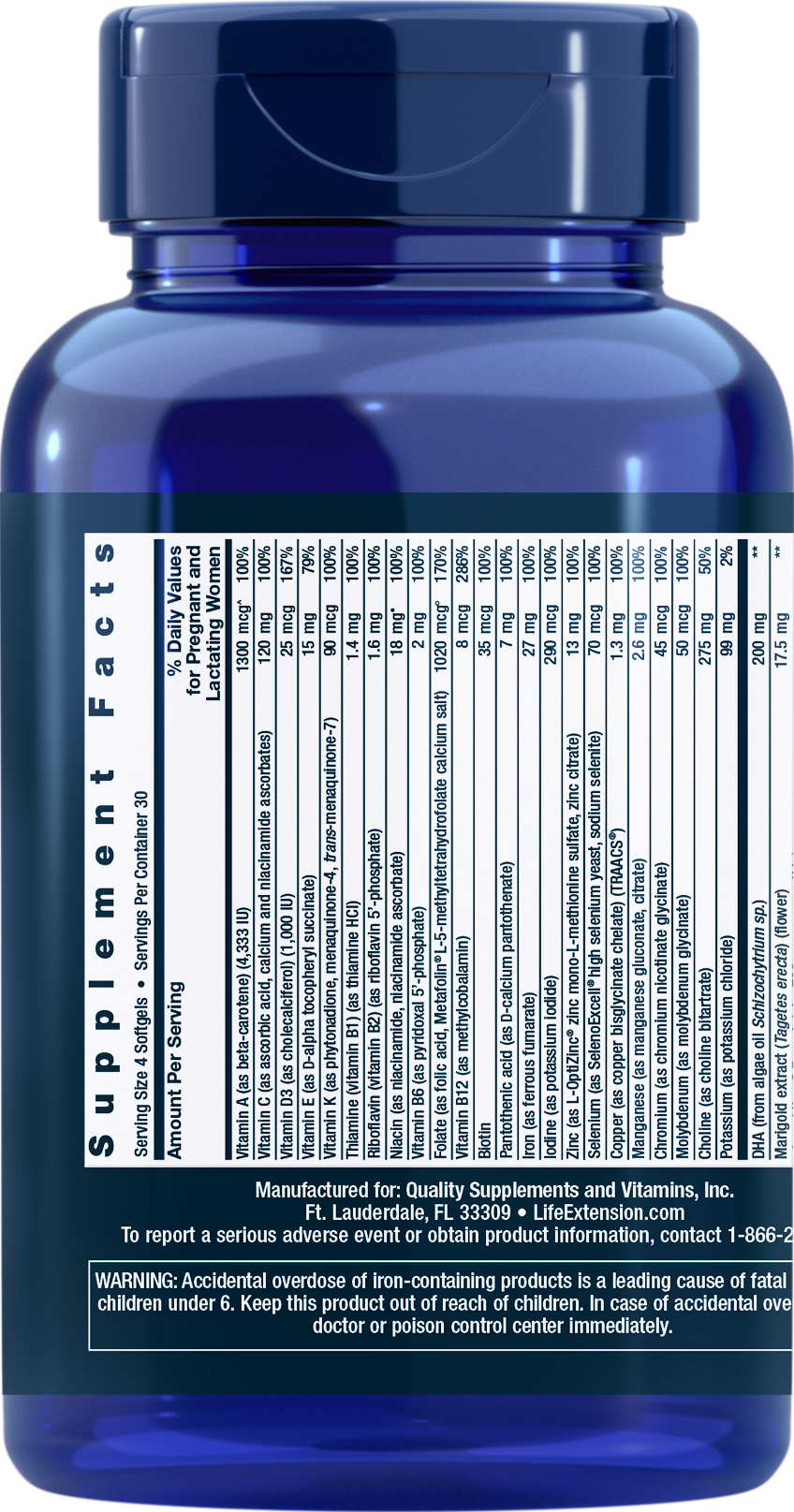 Life Extension Prenatal Advantage - 120 Softgels