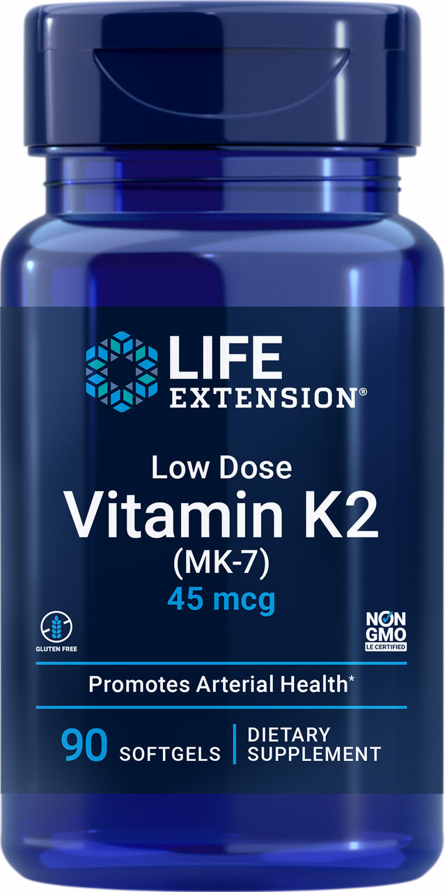 Life Extension Low-Dose Vitamin K2 - 45 mcg - 90 Softgels