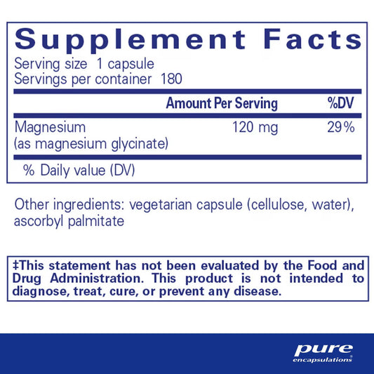 Pure Encapsulations Magnesium Glycinate 180 Capsules