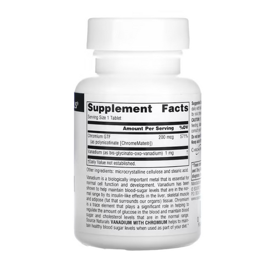 Source Naturals Vanadium with chromium 90 Tablets