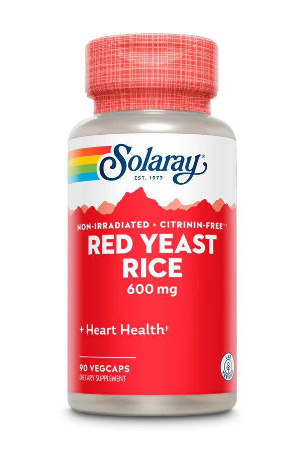 Solaray Red Yeast Rice - 600 mg - 90 Vegetarian Capsules