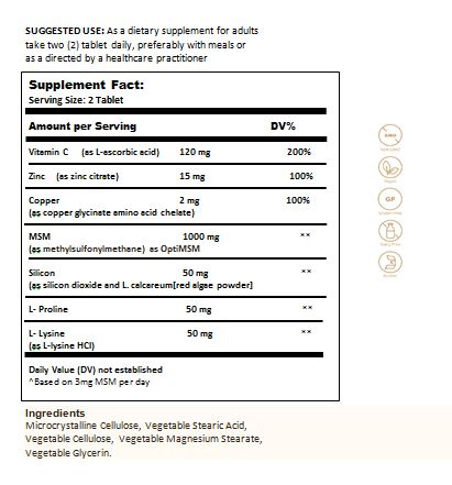 Solgar Skin, Nail and Hair Advanced MSM Formula, 60 Tablets