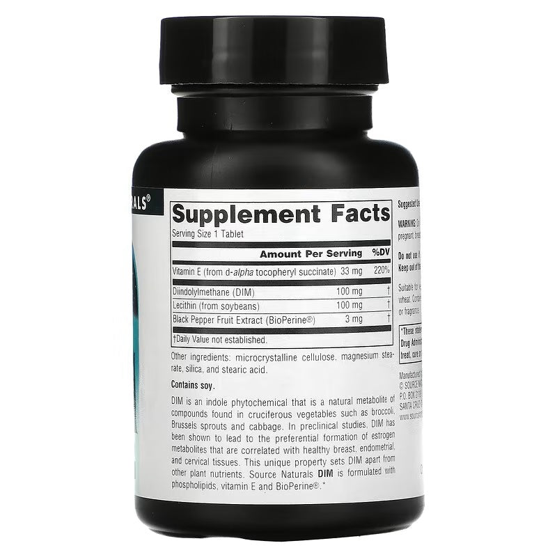 Source Naturals DIM (Diindolylmethane)100 mg 60 Tablets