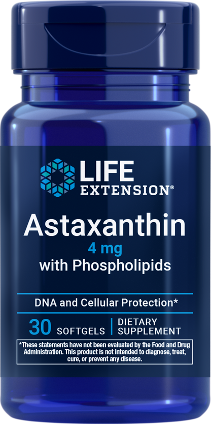 Life Extension Astaxanthin with Phospholipids, 4 mg, 30 softgels