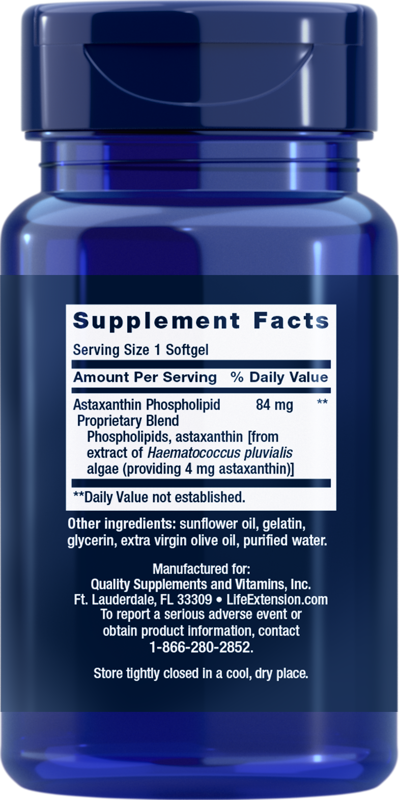 Life Extension Astaxanthin with Phospholipids, 4 mg, 30 softgels
