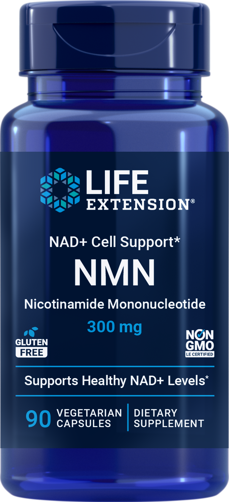Life Extension NAD+ Cell Support - NMN (Nicotinamide Mononucleotide) 300mg, 90 Vegetarian Capsules