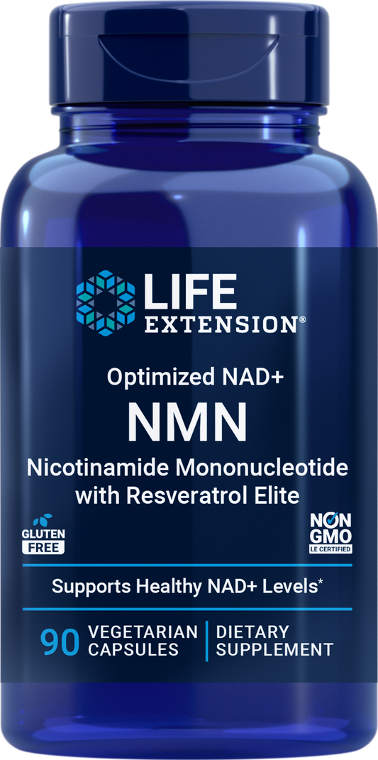 Life Extension Optimized NAD+ NMN with Resveratrol Elite, 90 Vegetarian Capsules