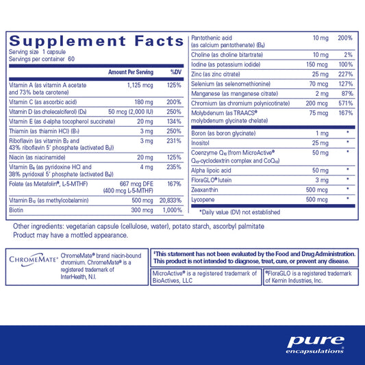 Pure Encapsulations O.N.E. Multivitamin 60 capsules