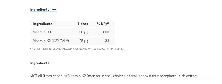 Biogena Sports D3 + K2 Liquid — Vitamin D3 & MK-7, 22.5 ml Drops