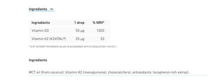 Biogena Sports D3 + K2 Liquid — Vitamin D3 & MK-7, 22.5 ml Drops