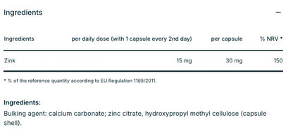 Biogena Zinc citrate 30 - 60 capsules