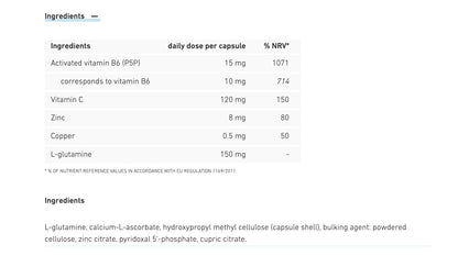 Biogena AH Glutamine Formula — 60 Capsules