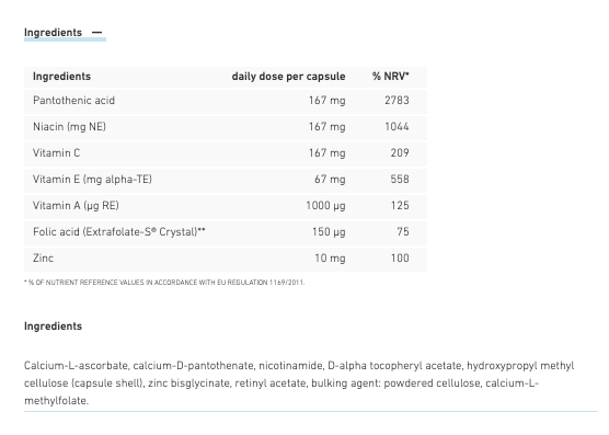 Biogena Glanduplex 90 Capsules - Back - Ingredient