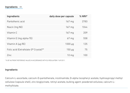 Biogena Glanduplex 90 Capsules - Back - Ingredient