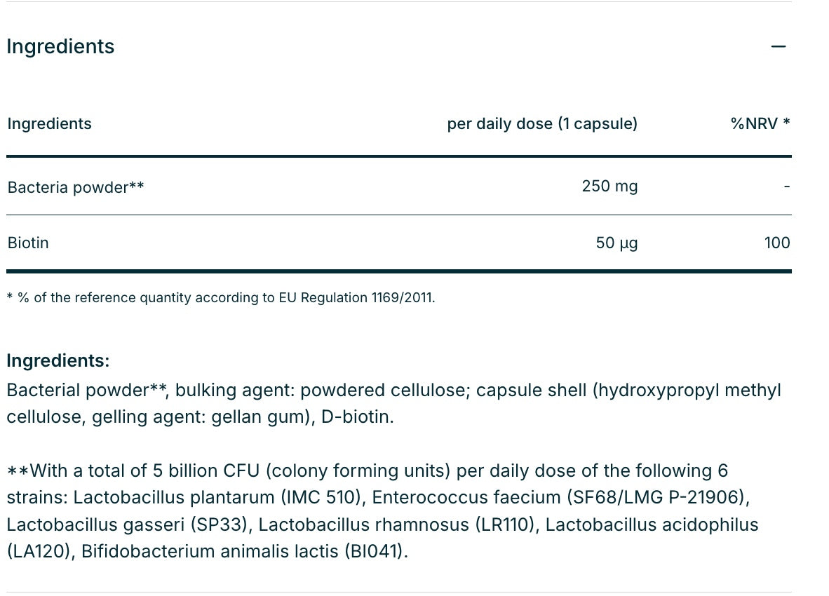Biogena Omni Lactis Metabolic Enterococcus - 90 capsules