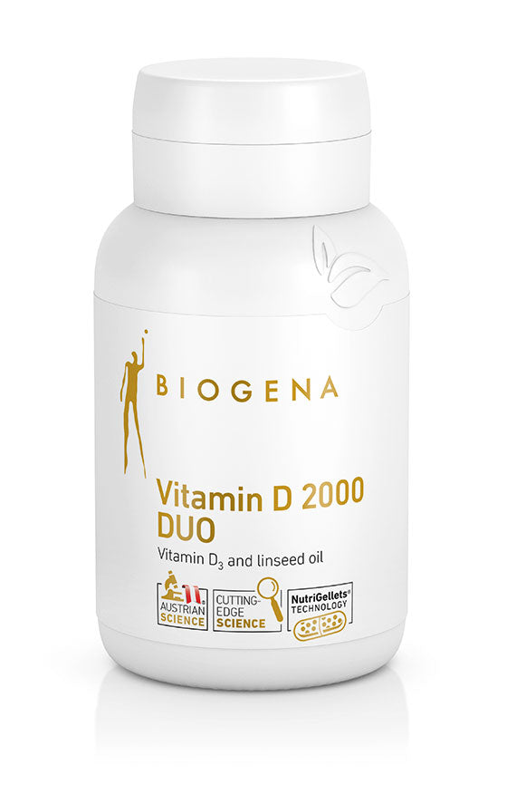 Biogena Vitamin D 2000 DUO Gold 60 capsules - Front 