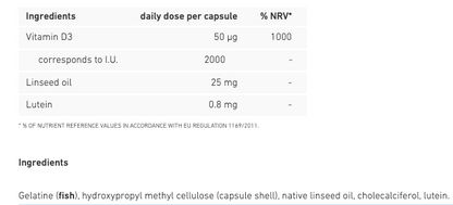 Biogena Vitamin D 2000 DUO Gold 60 capsules - Back - Ingredients