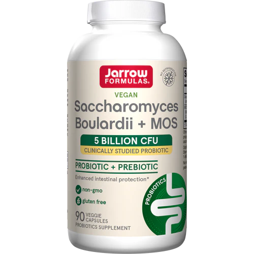 Jarrow Formulas Saccharomyces Boulardii plus MOS - 5 billion CFU - 90 Veggie Capsules