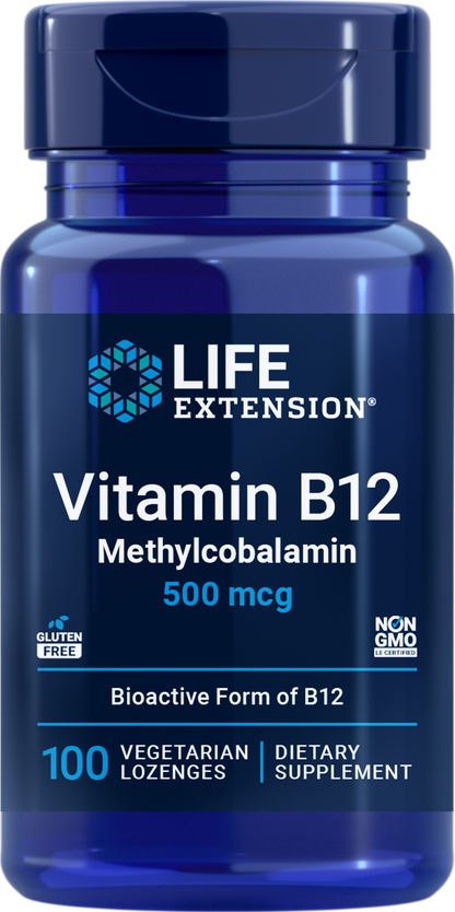 Life Extension Vitamin B12 - 500 mcg - 100 Lozenges