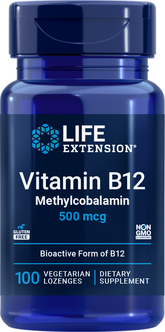 Life Extension Vitamin B12 - 500 mcg - 100 Lozenges