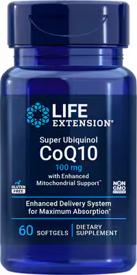 Life Extension Super Ubiquinol CoQ10 with Enhanced Mitochondrial Support - 100 mg - 60 Softgels