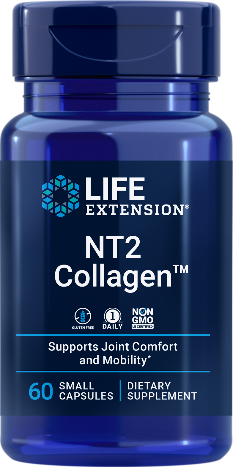 Life Extension NT2 Collagen 40 mg, 60 small capsules