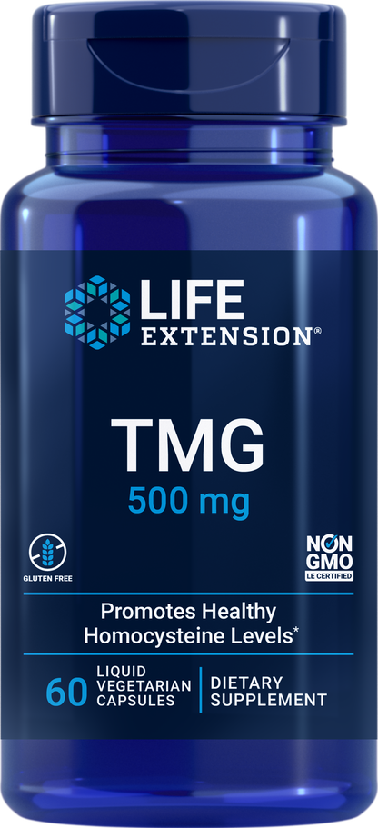 Life Extension TMG - 500 mg - 60 Vegetarian Liquid Capsules