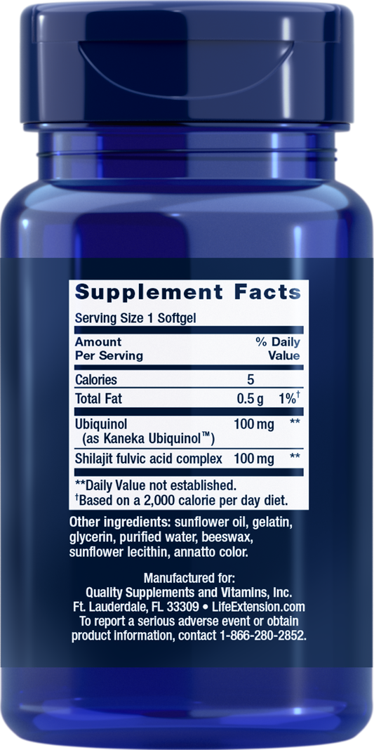 Imngredients Life_Ext._CoQ10_-_100_mg_-_60_softgels_-_Back