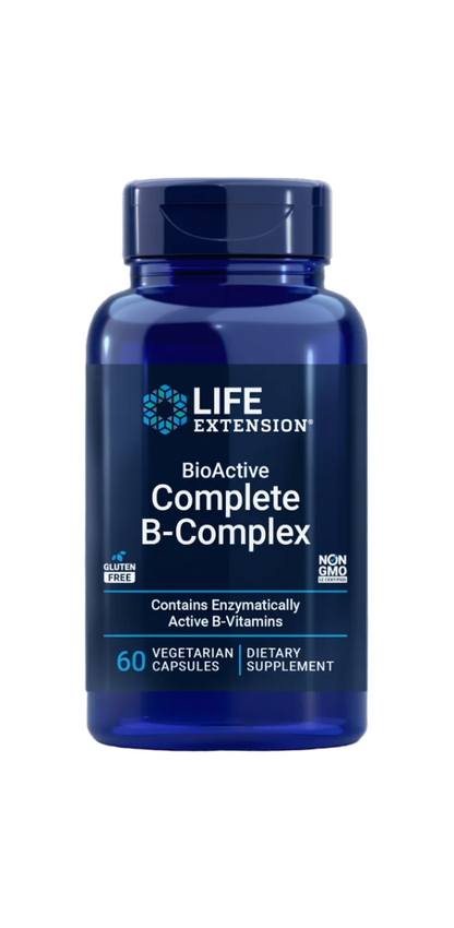 Life Extension-BioActive -B-complex-60 veg cap - Front - shasva