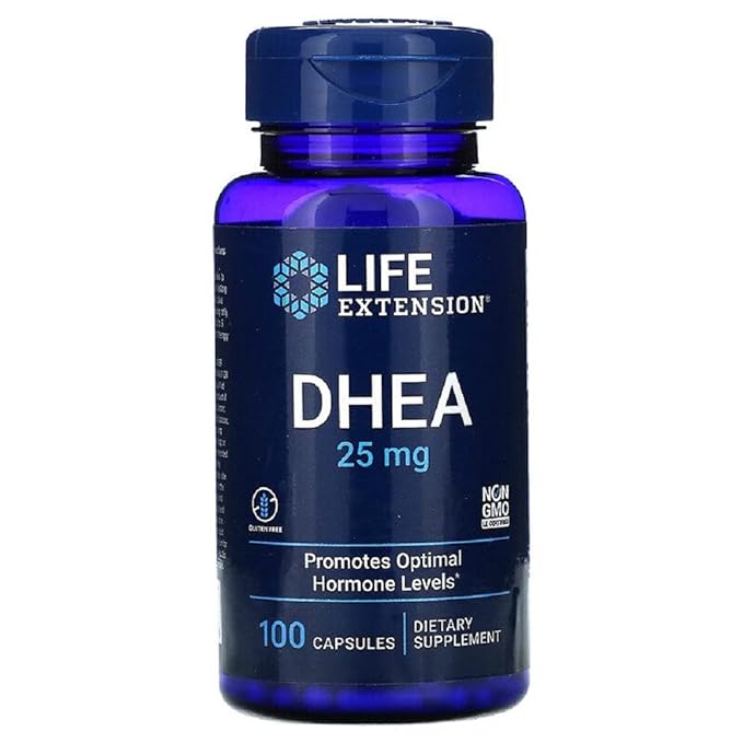 Life Extension -DHEA -25 mg -100 Capsules - Front 