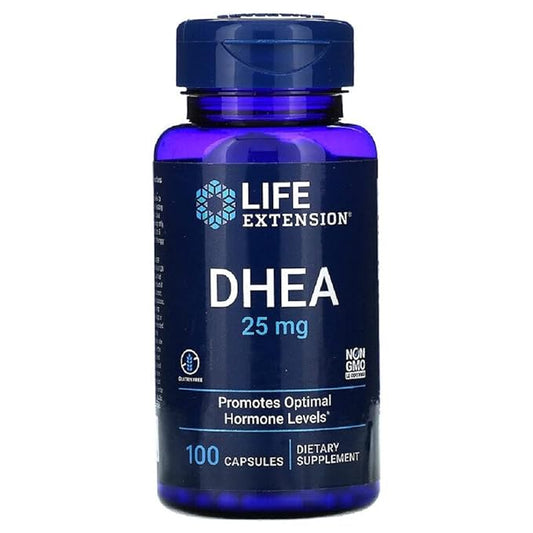 Life Extension -DHEA -25 mg -100 Capsules - Front 