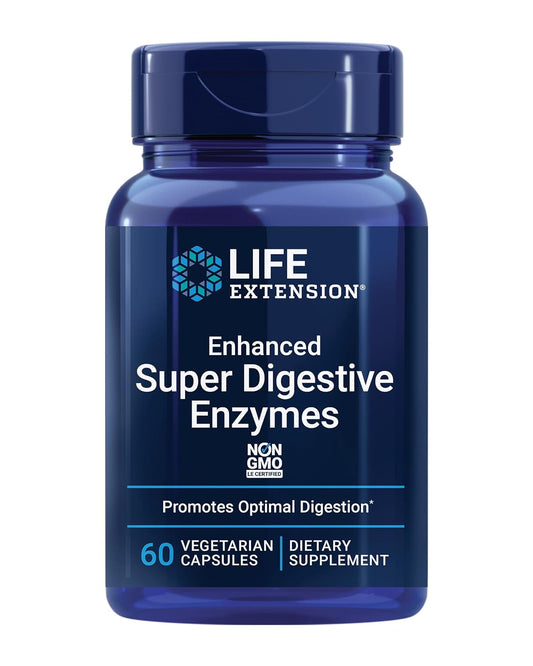 Life Extension Enhanced Super Digestive Enzymes - 60 Veg Capsules - Front 