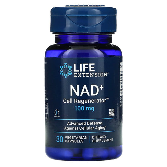 Life Extension NAD+ Cell Regenerator, 100 mg 30 Vegetarian Capsules - front 