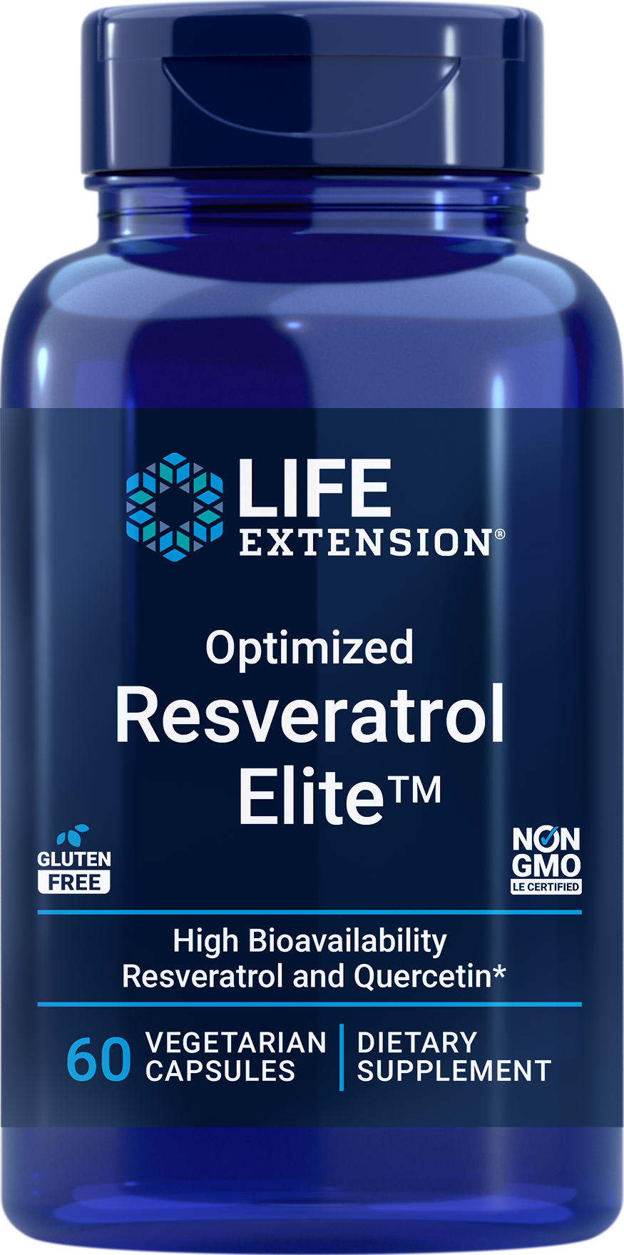 Life Extension - Optimized Resveratrol Elite - 60 veg cap - Front 