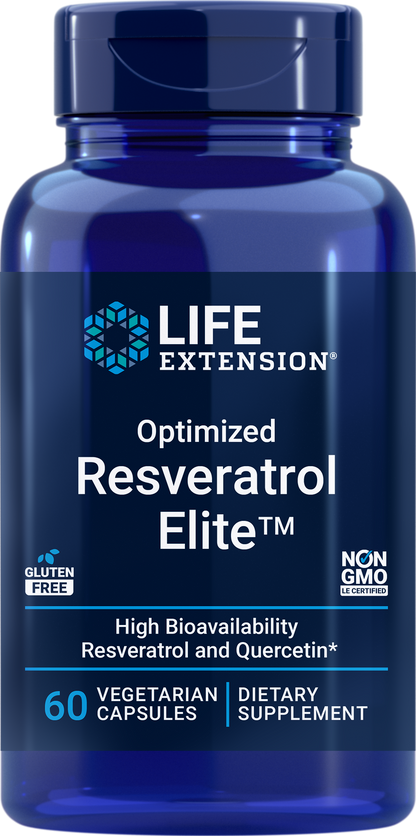 Life Extension - Optimized Resveratrol Elite - 60 veg cap - Front 