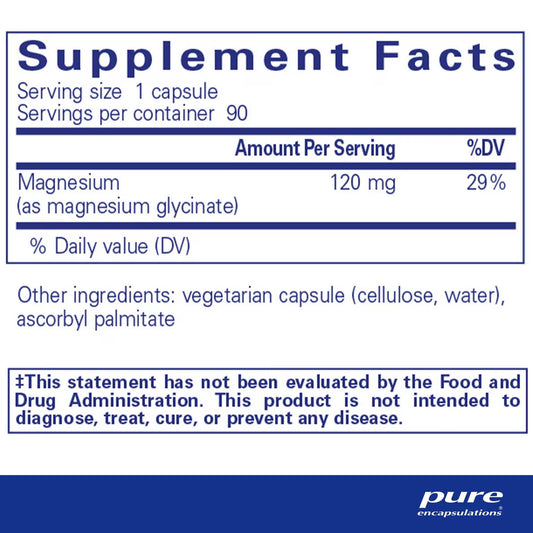 Pure Encapsulations Magnesium Glycinate 90 Capsules