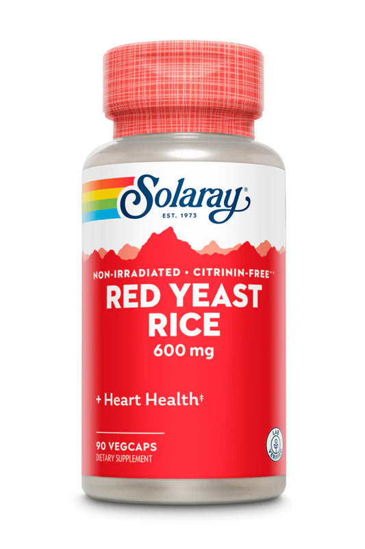 Solaray Red Yeast Rice - 600 mg - 90 Vegetarian Capsules