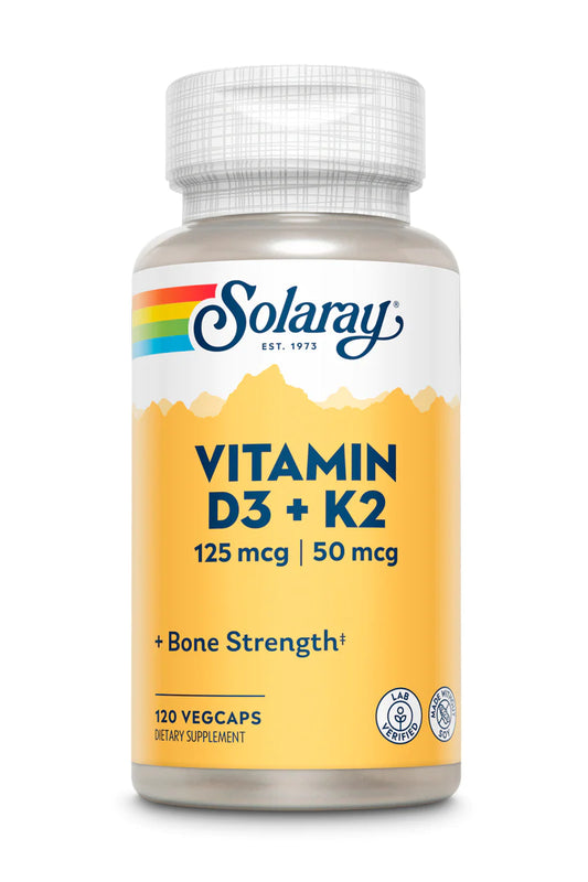 Solaray Vitamin D3 + K2 125 mcg | 50 mcg