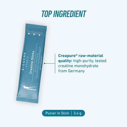 Biogena Sports Creatine Monohydrate sticks - 3g Creapure - 60 Sticks