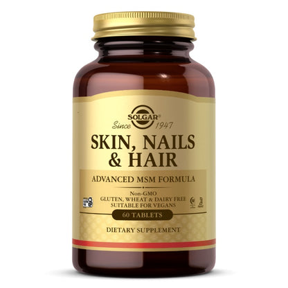 Solgar Skin, Nail and Hair Advanced MSM Formula, 60  Tablets